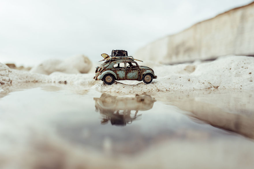 Creative and Beautiful Photography ideas With Little Cars 11