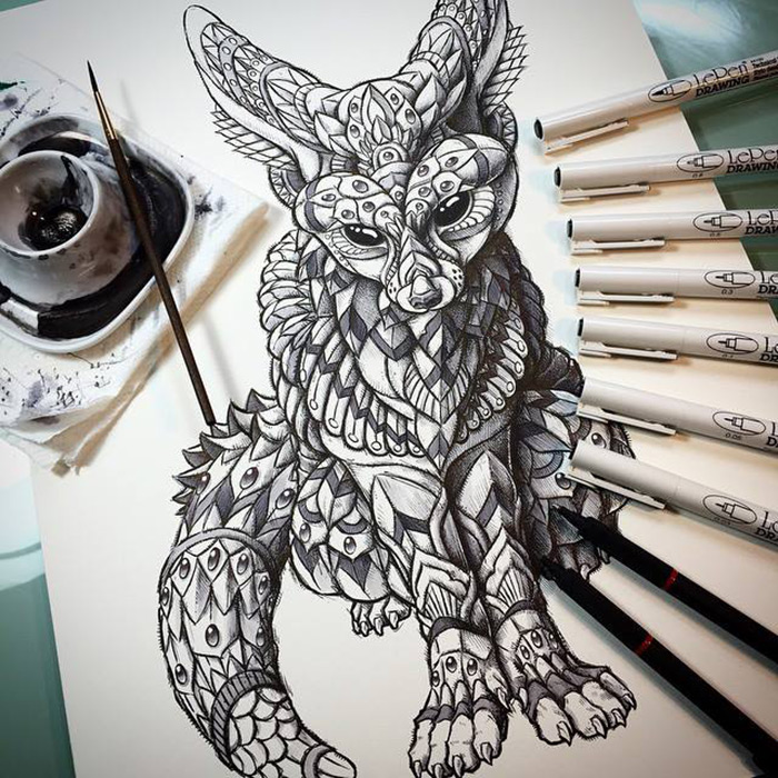 Stunning Black and white Animal Illustrations by Ben Kwok 99