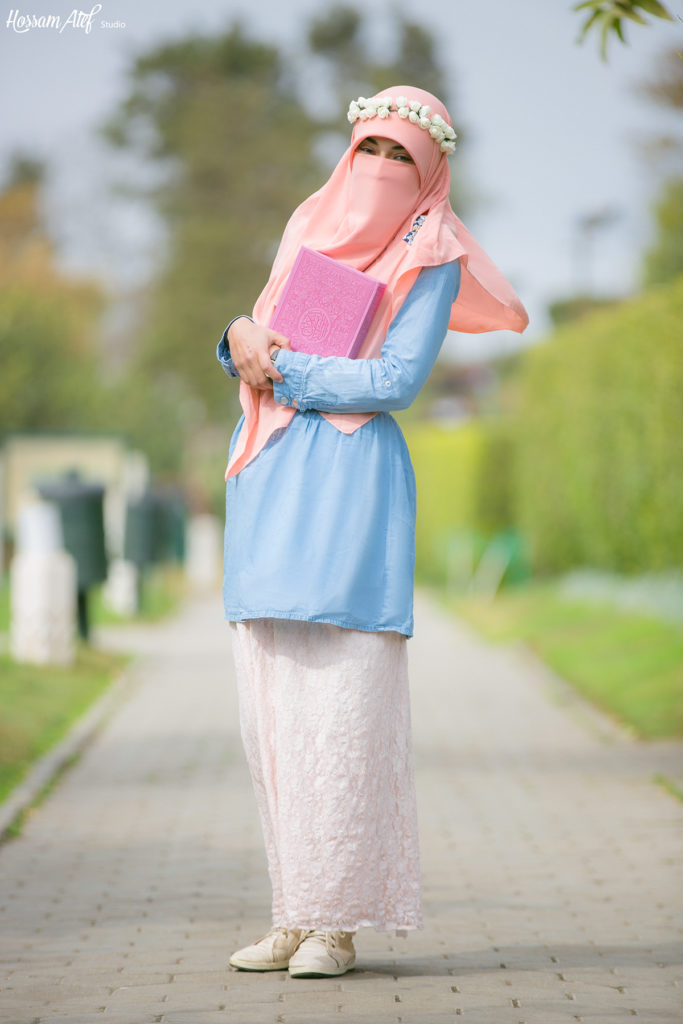 Sweet Photoshoot Muslim Girl in Niqab by Hossam Atef