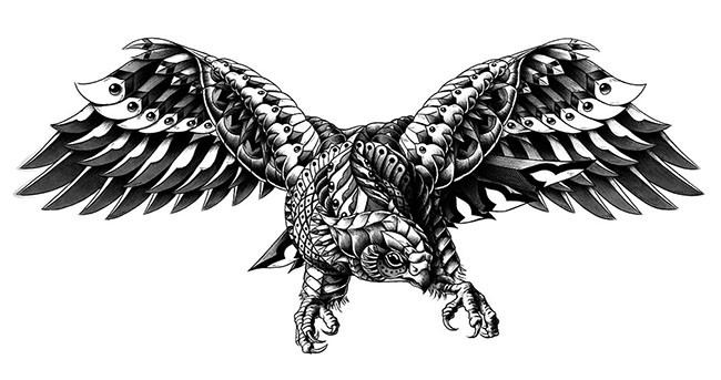 Wonderful Black and white Animal Illustrations 99
