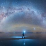 Beautiful Milky Way Reflected in Bolivia Salt Flats by Daniel Kordan