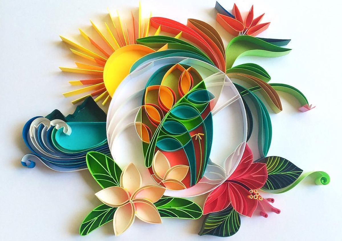 Typographic Paper Artworks with Quilling Technique by Sabeena Karnik