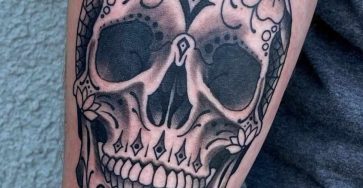 What Does A Black Sugar Skull Tattoo Symbolize?