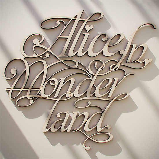 Wood Lettering Design by Future Marquetry