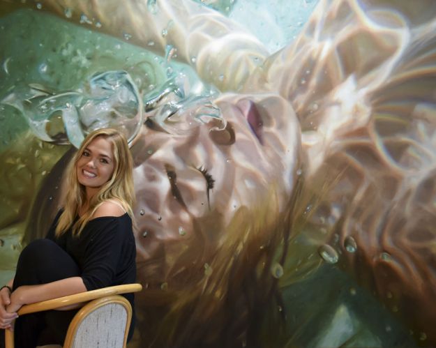 Detailed Realistic Underwater Paintings Reisha Perlmutter