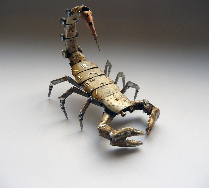 Spine-Chilling Insects And Spiders From Recycled Watch Parts 99
