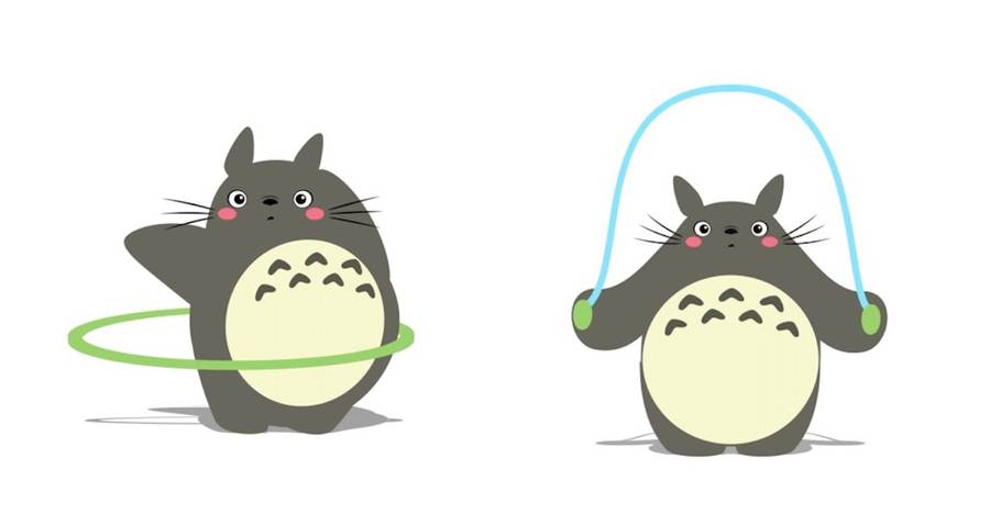 Funny Animated Gifs Of Totoro Making Fitness 1