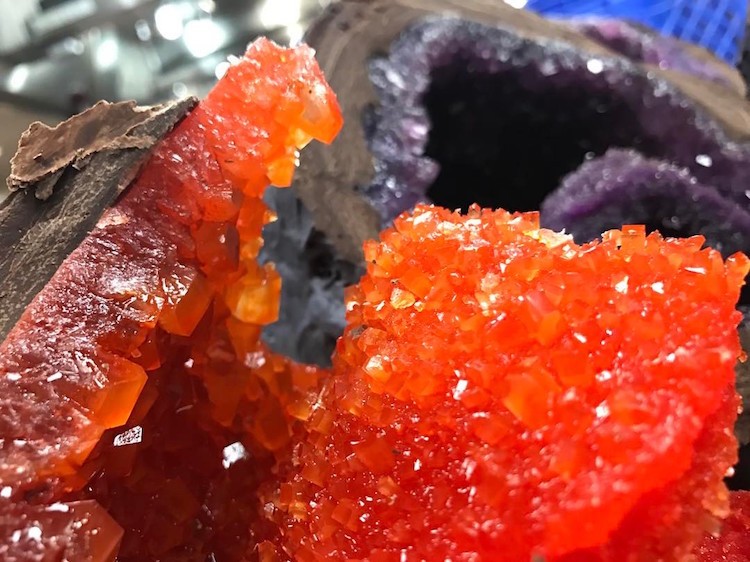 Giant Chocolate-Covered Rock Candy Geodes Months in the Making