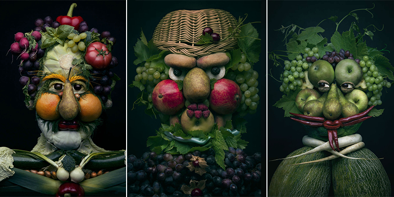 Mind Blowing Realistic Portrait Made with Fruits and Vegetables