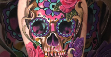 + Best Sugar Skull Tattoo Designs With Meanings () Día De